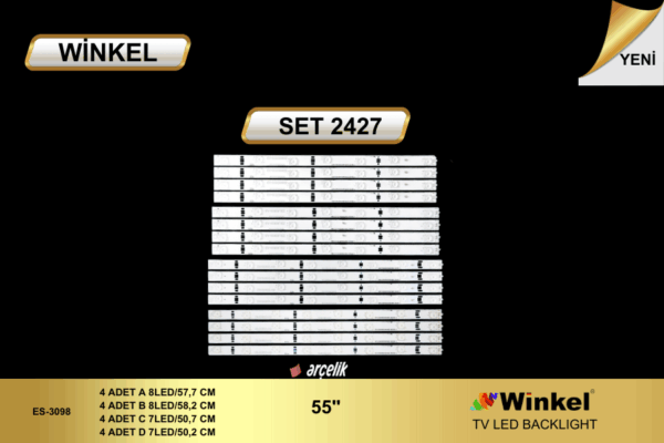 ARÇELİK TV D LED TAKIMI 16 PARÇA