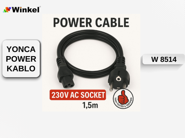 YONCA POWER KABLO 1,5 MT ASKILI AMBALAJ
