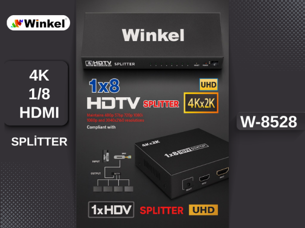 1/8 HDMI SPLITTER DAĞITICI 4K