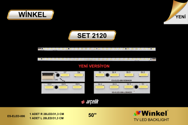 ARÇELİK TV ELED TAKIMI 2 PARÇA YENİ VERSİYON